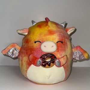 8" Donut Eating Celestina the Dragon 2023 Valentines Squishmallows